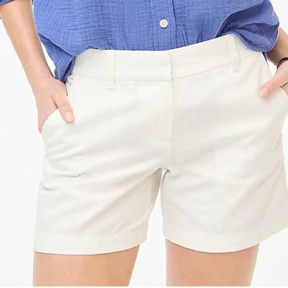 J. Crew Factory 5" classic chino short in White NWT - Picture 1 of 11